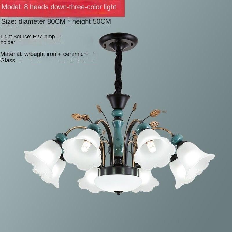 Свет для гостиной, роскошная керамическая люстра, современный минималистичный потолочный светильник для спальни, ресторана, чистое красное освещение