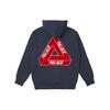 Palace Tri-Chenille Hoodie With Back Triangle Logo Men Hoodie Navy PAL-FW21-307