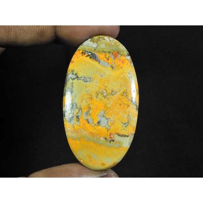 57Cts. Натуральный овальный кабошон из яшмы «Шмель», свободный драгоценный камень 26X48X05 мм D-105