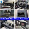 Накладка на динамик двери / воздуховод на приборной панели / панель переключения передач из углеродного волокна для BYD Atto 3 Yuan Plus - 2024 Салон автомобиля