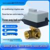 220V AC Electric Ball Valve: 3-Way Brass, Manual/Automatic Control, for HVAC/Solar Systems