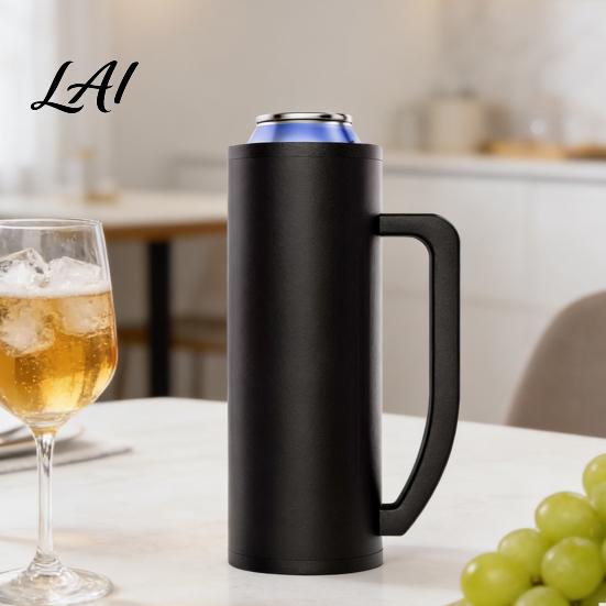 Camping Drink Holder Tactical Double Can Cooler with Bottle Opener 12oz Insulated Beverage Outdoor Beer for Soda Portable Carrier Hiking BBQ