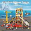 985 шт., городские пожарные машины, автомобиль, вертолет, небольшие строительные блоки, городская высотная модель, 11216, кирпичи, детские игрушки, без коробки