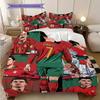 Cristiano Ronaldos Legacy Football Three-piece set (1 * duvet cover + 2 * pillowcase, without core) 2D Flat Christmas birthday gift