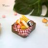 Puntos 1/12 Miniature Doll House Toast Fruit Kitchen Accessories with Basket Model Toy