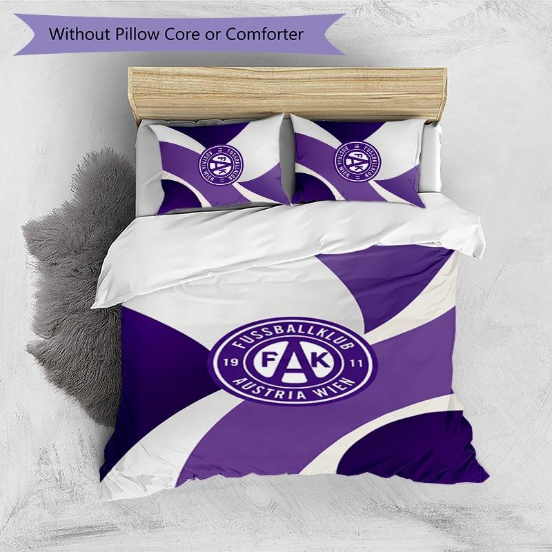 Austria Wien FC Printed 3PCS Bedding Set Breathable Duvet Cover with Pillowcases Decorative Bed Linen for Bedroom Home
