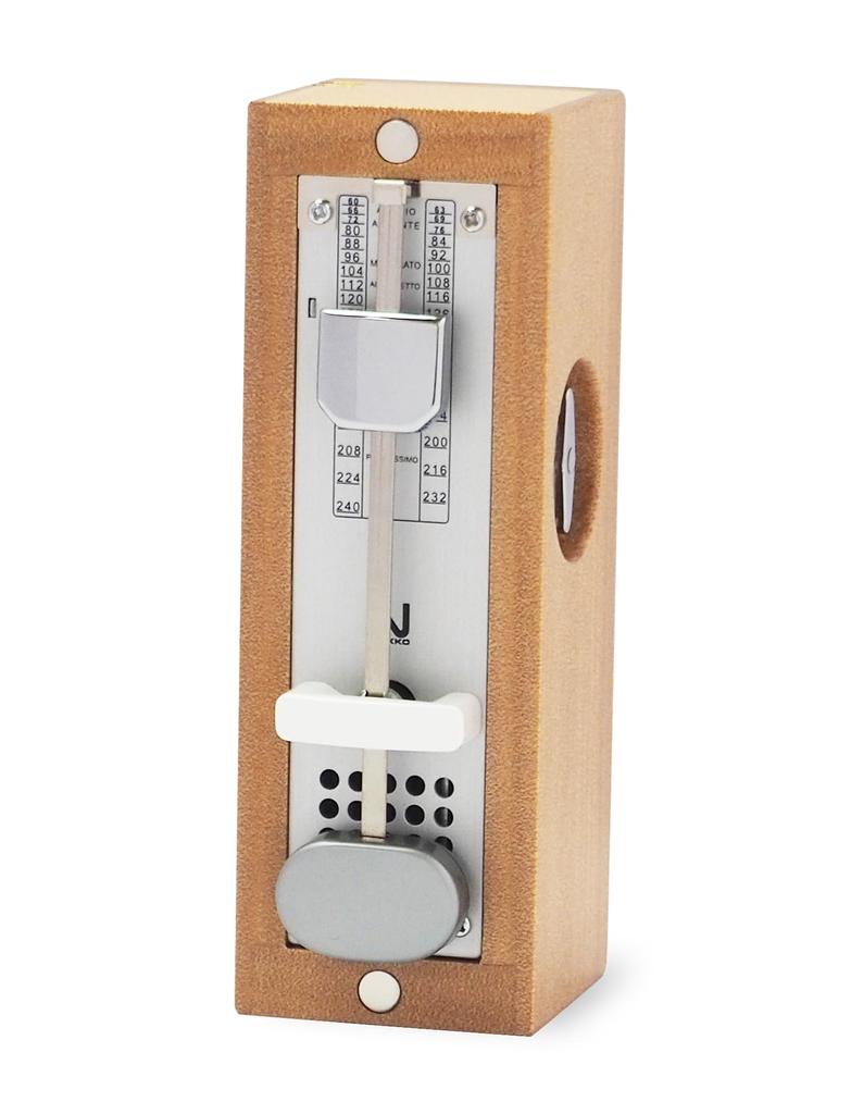 Nikko Advance 334 Wooden Mini Made in with Soft Case Metronome, Natural, Japan,
