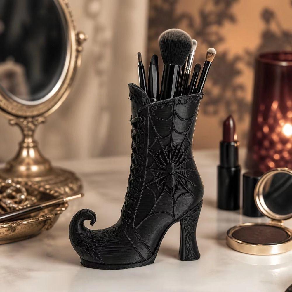 3D Printed Witch Boots Mini Vase Vintage Makeup Brush Storage Rack Living Room
