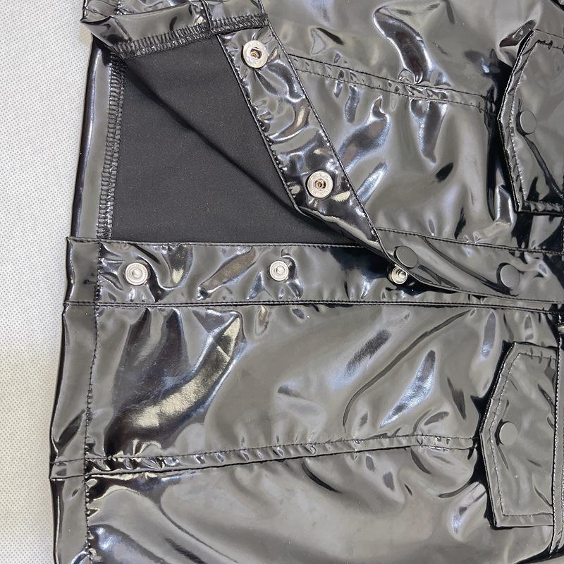 European & American Women's PU Leather Lapel Jacket - 2024 Autumn/Winter, Single-Breasted, Long-Sleeve, Small Coat.