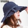 Women's Summer Sun Hats Bow Large Brim Foldable Sun Protection Hats, UV Resistant Vacation Beach Seaside Casual Sun Hats