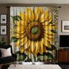 2 шт. HD солнце и подсолнух декоративная занавеска Желтая цифровая печать занавеска украшение дома стиль украшение гостиная спальня