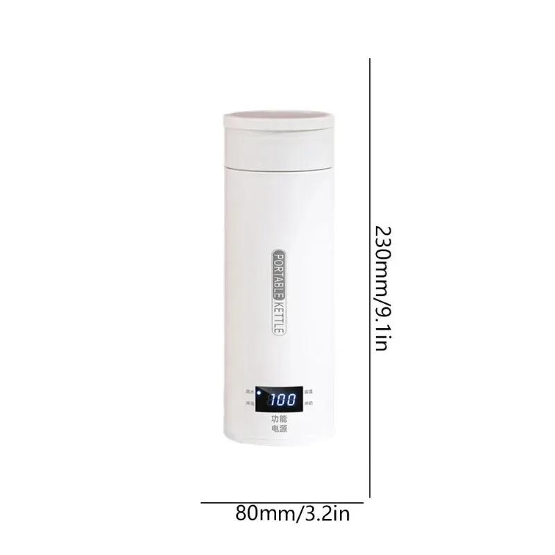 450 мл Электрические чайники Портативный чайник для чая и кофе Дорожный Кипятить воду Термокружка Защита от ожогов Бутылка для воды Английское меню