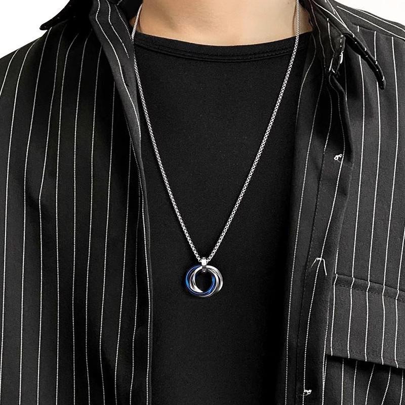 Модное мужское хип-хоп ожерелье из титановой стали - Стильный, универсальный и эмоциональный парный аксессуар.