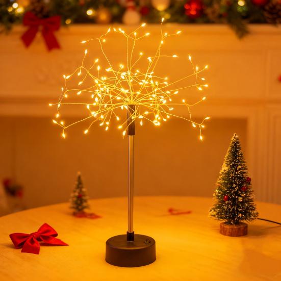 Светодиодная настольная лампа «Звездный взрыв» 120 огней USB Гирлянды Элегантная настольная лампа для домашнего декора Свадебное центральное освещение