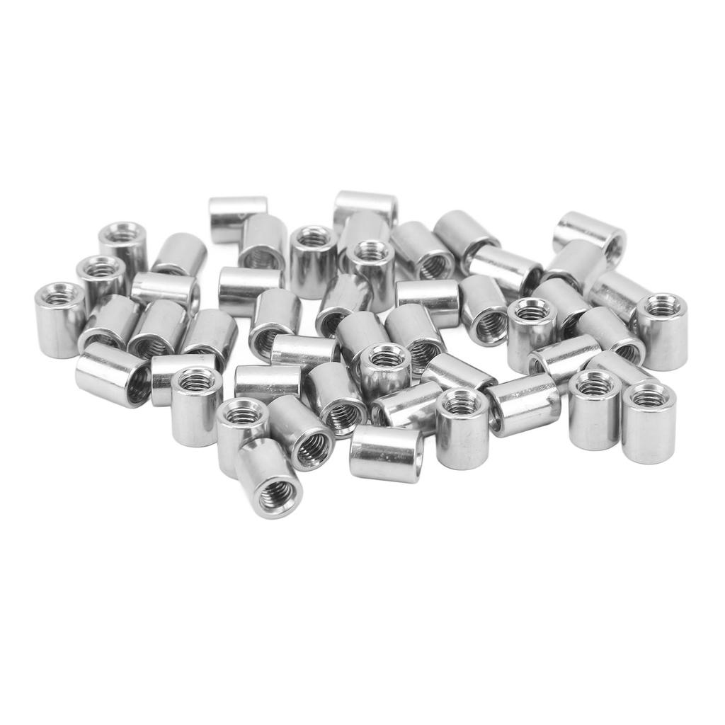 Набор круглых соединительных гаек 50 шт. M5 X 0.8 8 L10мм внутренняя резьба, нержавеющий комплект соединительных гаек для