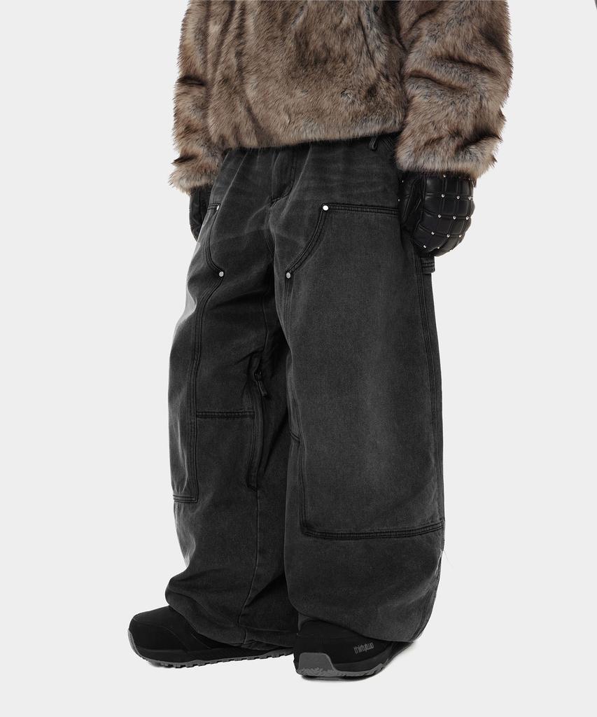 DIMITO Denim Double Knee Pants (Wide Fit Lv.2) Pw Gray