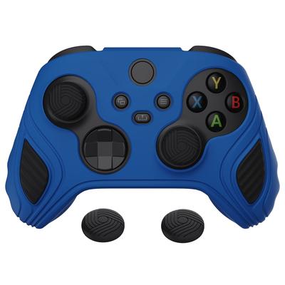 Силиконовый чехол PlayVital для Xbox Series, мягкий резиновый чехол для Xbox core с защитой для большого пальца Edition Blue, двухцветный противоскользящий контроллер X/S,