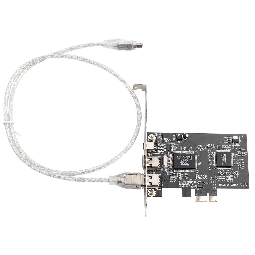 1394a controller card firewire controller card PCI-E PCI Express FireWire 1394a IEEE 1394 Controller Card with Firewire Cable