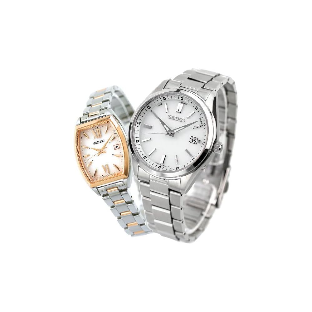 Seiko Selection Солнечные Радиоуправляемые Парные Часы Подарочный Набор SBTM317 SWFH126 Мужские Женские