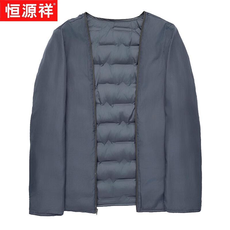 Hengyuanxiang Мужское зимнее пальто с лацканами, из кашемировой шерсти, на пуху