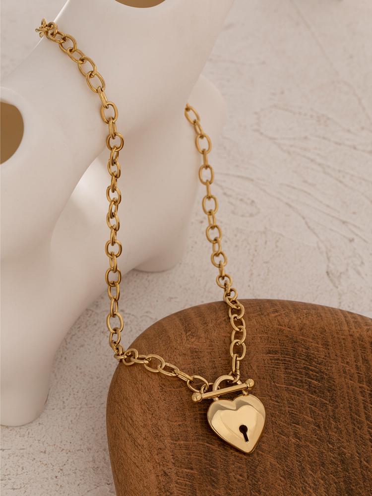 Eetit Ожерелье с подвеской в ​​виде сердца из нержавеющей стали для женщин