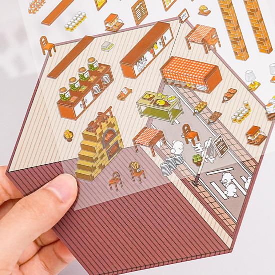 Проект «Сделай сам» 3D-наклейки для дома для взрослых и детей, забавные наклейки для мультфильмов, наклейки для снятия стресса, миниатюрные наклейки для сцен