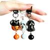 Cross-border new Halloween three-dimensional keychain funny skeleton ghost pumpkin personalized bag pendant mobile phone chain