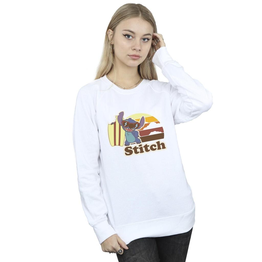 Disney Womens/Ladies Lilo And Stitch Bitten Surfboard Sweatshirt