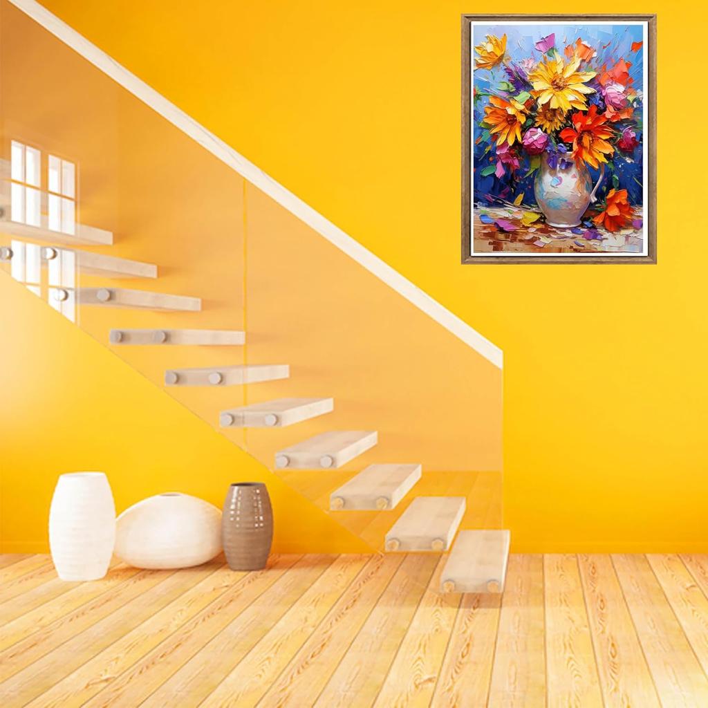 5D Набор Алмазной Живописи Взрослый Картина Маслом Цветок, Полная Алмазная Ваза DIY Набор Для Вышивки Стразами с Алмазным Художественным Набором слов Домашняя Стена Ремесло Украшение