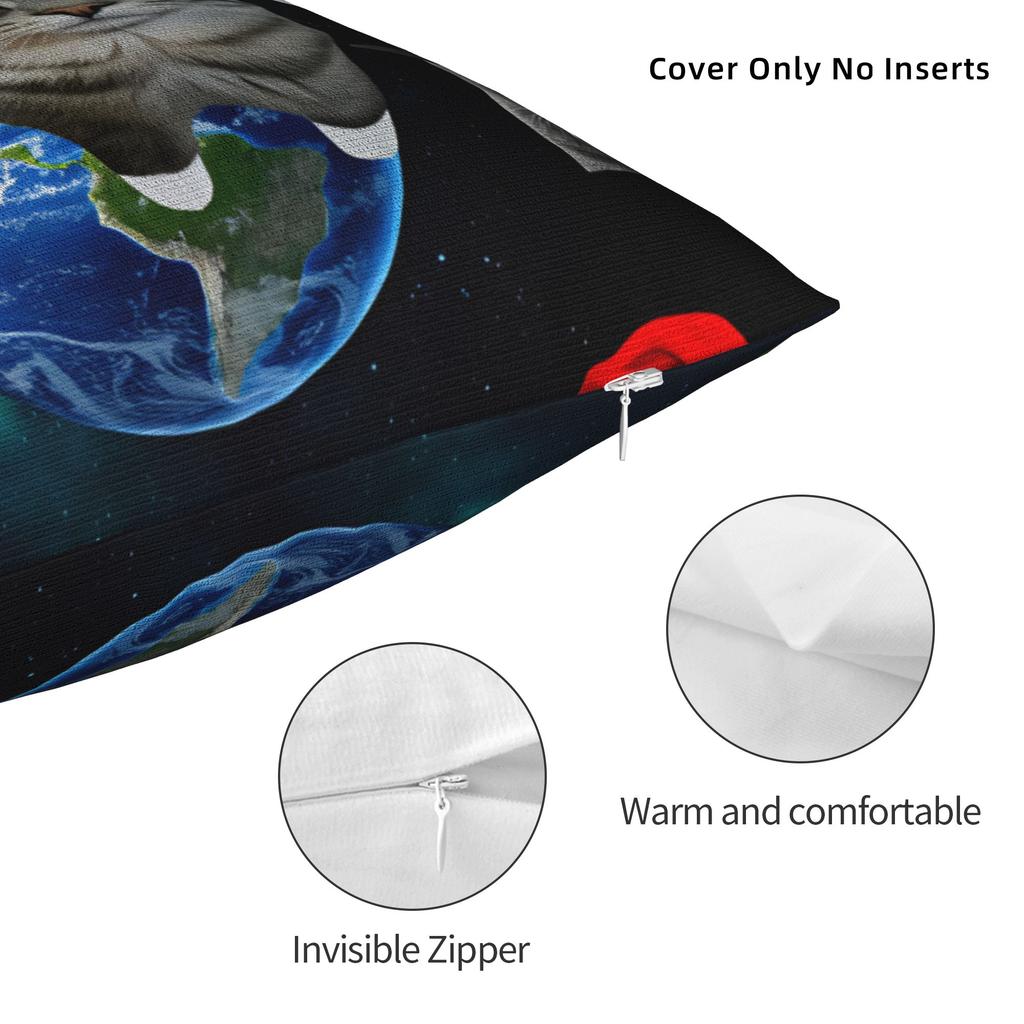Чехол для подушки 'Мяу' Мягкий чехол для подушки Смешные чехлы для подушек для дивана, кушетки, кровати, гостиной