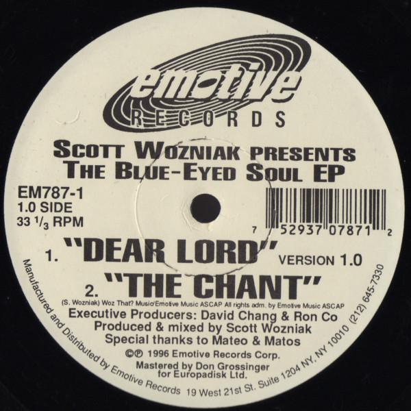 12-дюймовая пластинка SCOTT WOZNIAK - The Blue-Eyed Soul EP EM7871 Emotive Records 1996 US Танцевальная и Электронная Музыка Б/У