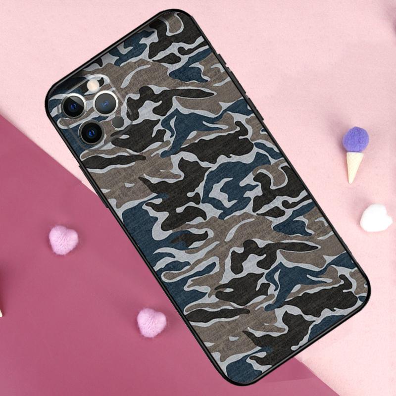 Army Military Camouflage Phone Case For iPhone 17 Pro Max 11 14 15 16 Pro Max Plus 12 13 Mini 17 Air 16e Back Cover