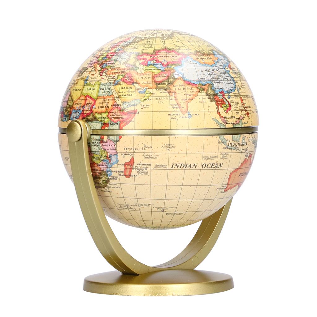 Mini World Map Globe English Edition Desktop Rotating Earth Geography Globe Teaching Tool