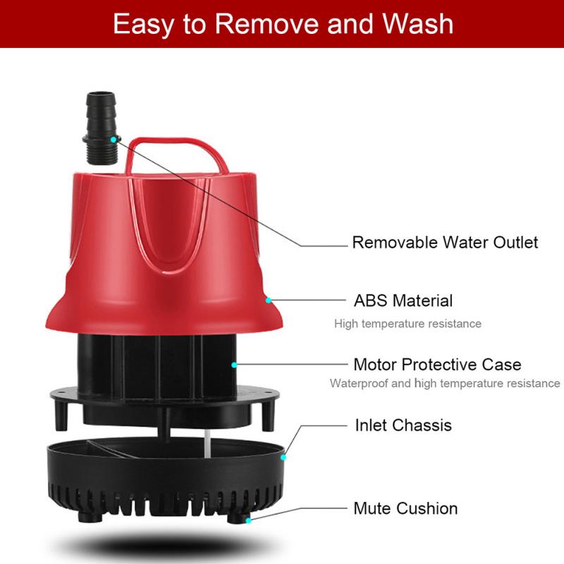 Полностью автоматический погружной тихий водяной насос с изливом для аквариума с аквариумом и прудом