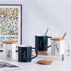 Nordic Ins Style Ceramic Cup with Lid for Home Office High-end Couple Water Cup High-value Gift Mug