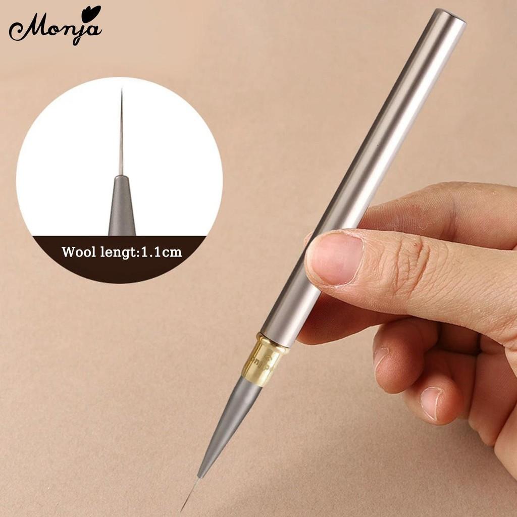 monja Кисть для дизайна ногтей, полоски, тонкая подводка, цветочная живопись, рисунок, 6 стилей, головки, французский градиент, кристалл, акрил, УФ-гель, наращивание, инструменты для маникюра своими руками