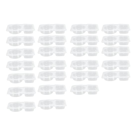 5/10/15/25 шт. Коробка для приправ, одноразовая и многоразовая, герметичная крышка, двойной отсек, контейнер для приправ, для отбора проб соуса для приправ