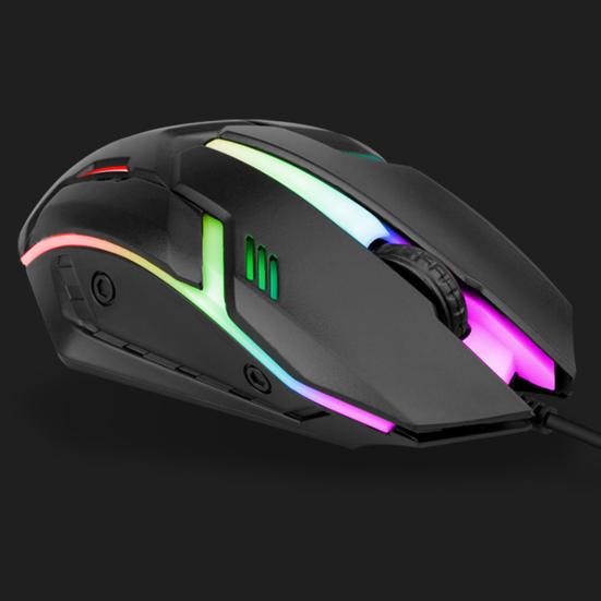 USB Wired Gaming Mouse LED RGB Ergonomic 1200DPI 3 Buttons High Precision Mute Desktop Computer Office Optical Mouse PC Accessories