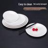 AVADEN Round Melamine White Dinner Plate
