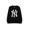 MLB New York Yankees Logo Print V-Neck Knit Top Unisex tops Black 3AKCB0131-50BKS