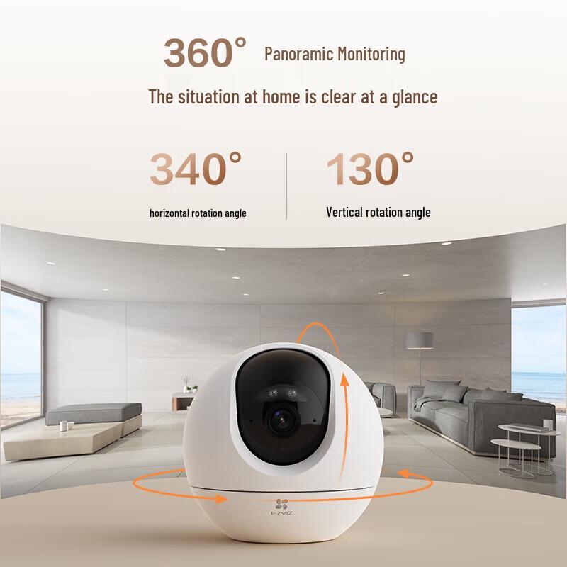 EZVIZ 8MP 4K AI Indoor PTZ Wi-Fi Security Camera (CN version)