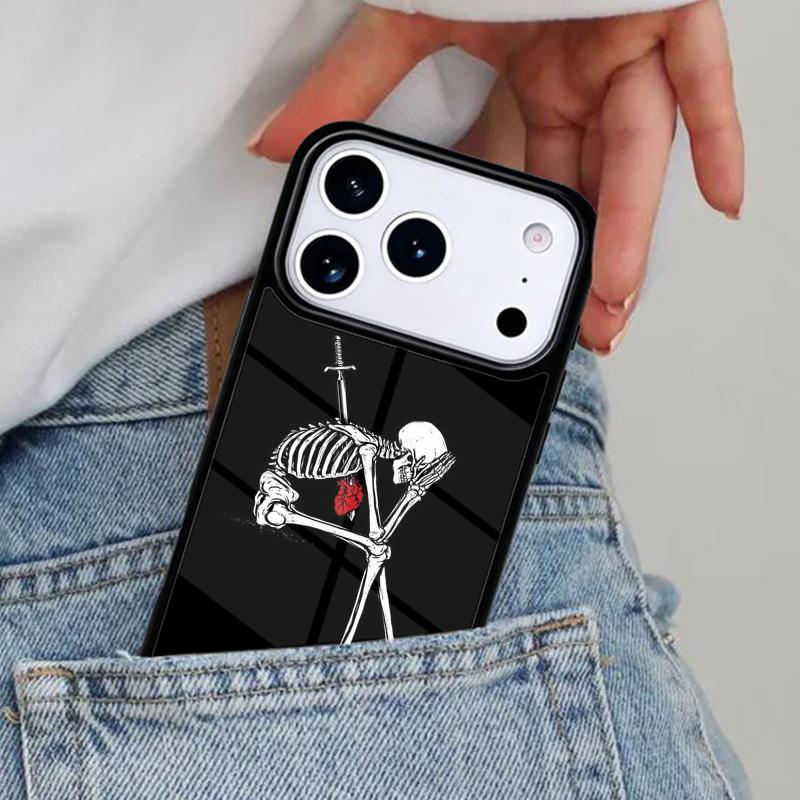 Милый чехол для телефона с черепом для iPhone 16e 15 14 13 12 17 Pro Max Plus Air 17pro Чехол Coque