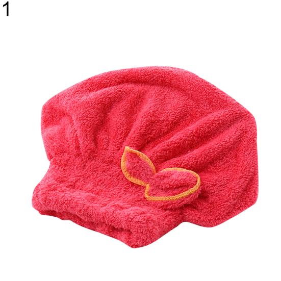 Women's Coral Fleece Quick Dry Hair Cap Tool Drying Hat Bathing Towel Bath