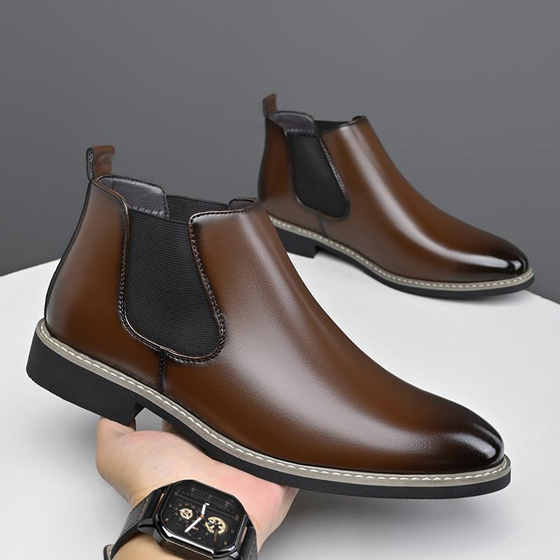 Ботинки мартинсы мужские 2025 новые мужские повседневные теплые хлопковые ботинки модный тренд ботинки челси кожаные ботинки