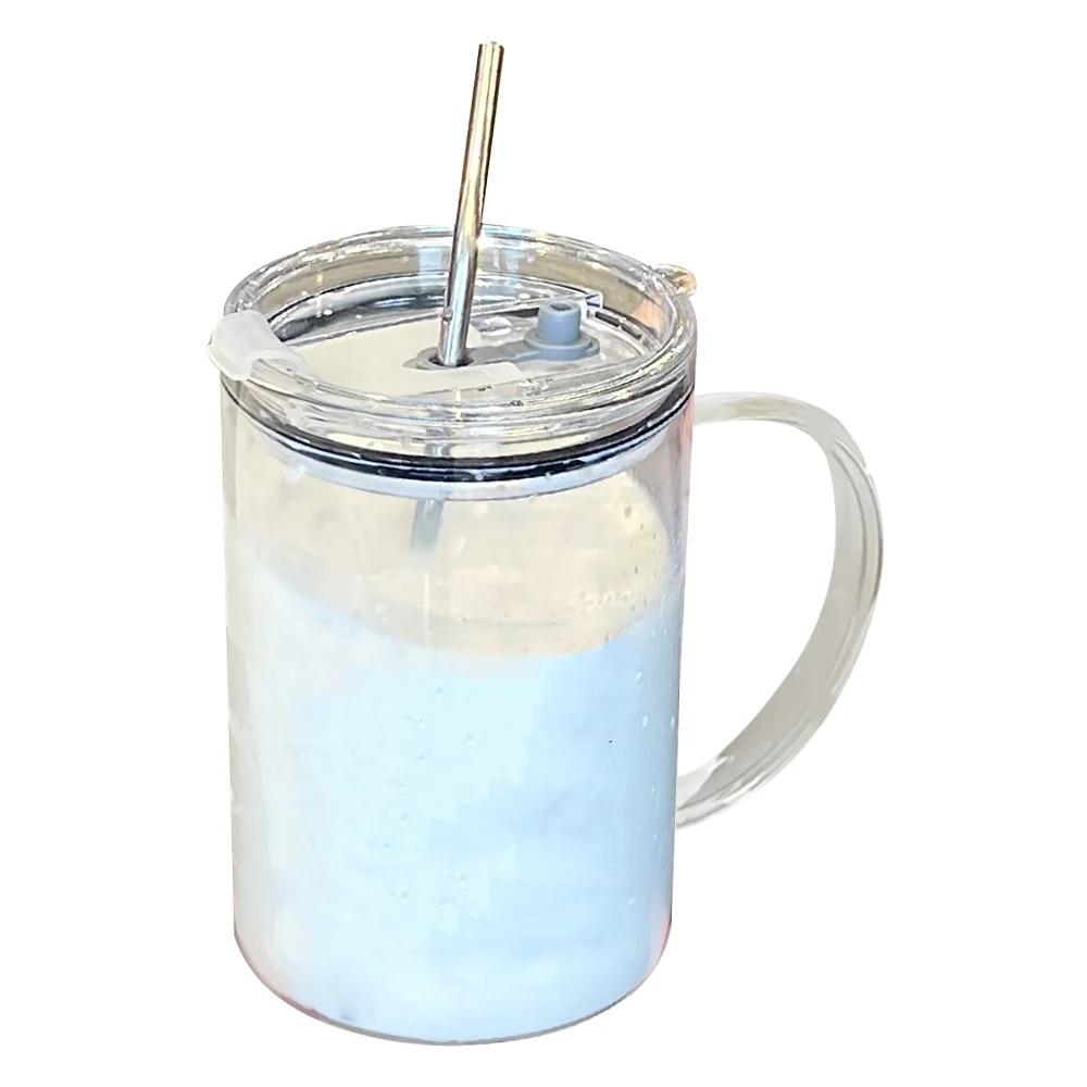with Lid and Straw Glass Tumbler 1000ml Drinking Glass Drinkware Glass Water Cup  Beer