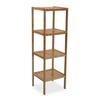 Armoire Étagère De Salle De Bain Louis - 110 X 33 X 34 Cm - 4 Étagères D'organisation En Bambou - Marron - Versa