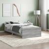 VidaXL Bed Frames Sonoma Grey 90x190 Cm Engineered Wood 835944