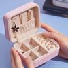 Portable Travel Jewelry Box Jewelry Organizer Display Jewelry Case Leather Earring Ring Necklace Storage Box