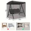 Rocking Chair Mesh Cover Waterproof Garden Swing Cover Zipper Closure Rectangle Mosquito Netting Curtain Swing Chair Mesh Net