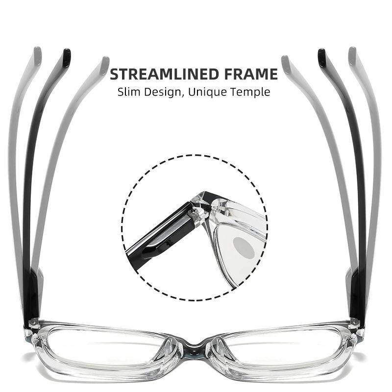 Новые ретро очки для пресбиопии с большой оправой, пружинные дужки, мужские и женские очки для чтения HD с защитой глаз от синего света